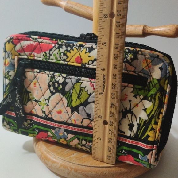 Vera Bradley Black Fantastic Floral‎ Clutch Wallet - Picture 11 of 16